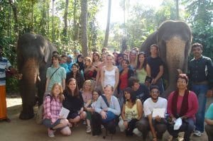 Farhana Sultana and students of King's College London field course, Kerala, India, 2006