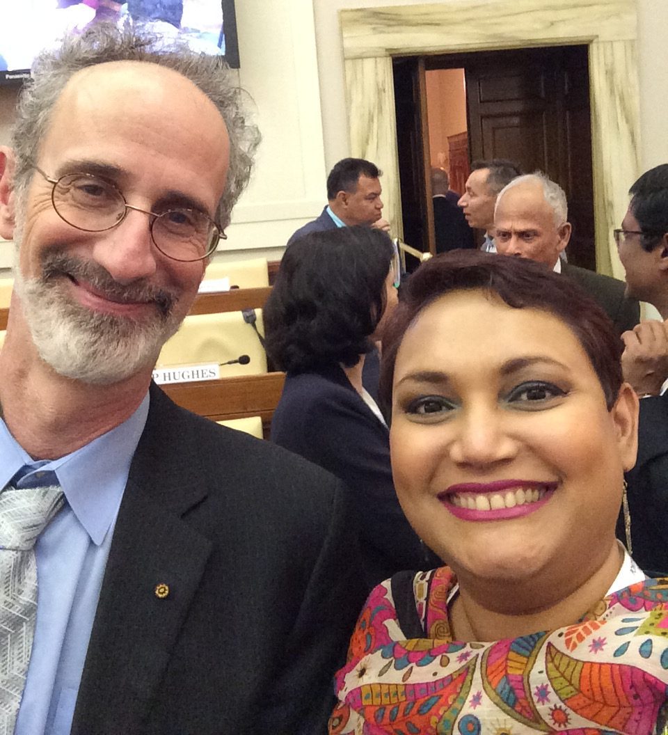 Dr. Farhana Sultana with Dr. Peter Gleick, renowned water scholar, at the Vatican, 2017