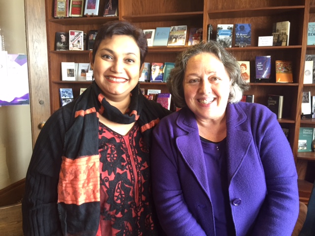 Dr. Farhana Sultana with Dr. Rosi Braidotti, renowned feminist philosopher, at Syracuse University, 2015