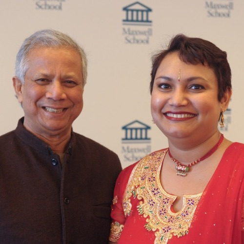 Dr. Farhana Sultana with Dr. Muhammad Yunus, Nobel Peace Laureate, 2010